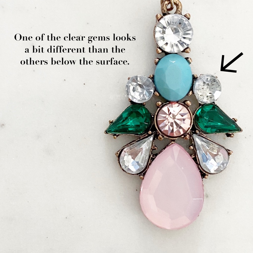 ๐ "Elise" Earrings || Pink & Clear Crystal - Picture 8 of 14